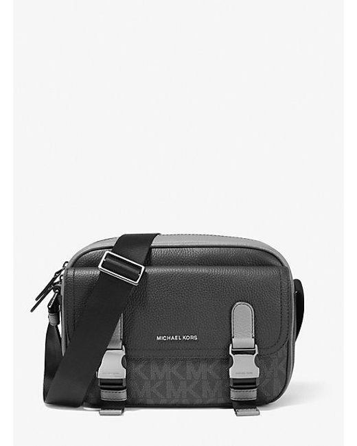 Michael Kors Black Hudson Large Leather Crossbody Bag for men