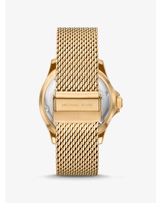 Reloj Everest fino oversize en tono dorado de malla Michael Kors de hombre de color Metallic