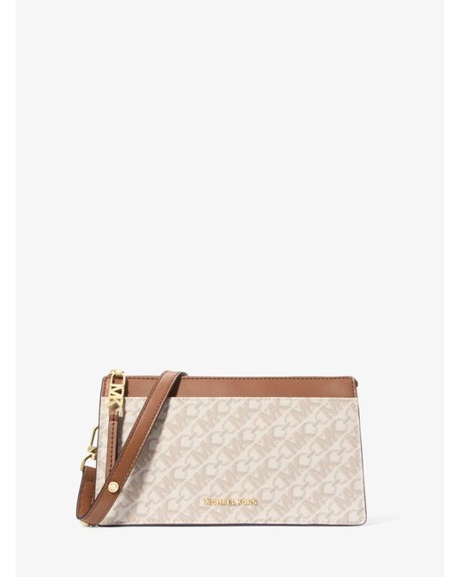MICHAEL Michael Kors Natural Mk Large Empire Signature Logo Convertible Crossbody Bag
