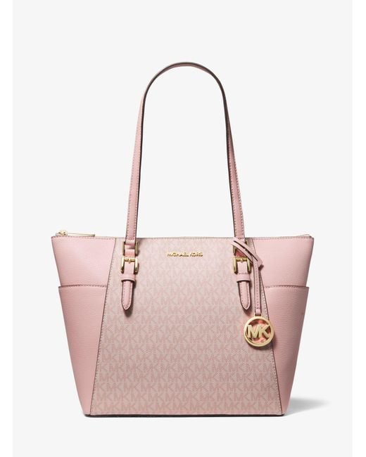 Michael Kors Charlotte Large Logo And Leather Topzip Tote Bag Lyst