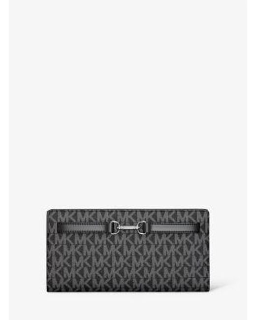 Michael Kors Gray Carson Large Signature Logo Wallet