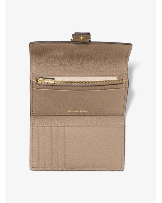MICHAEL Michael Kors Natural Mk Nolita Medium Pebbled Leather Tri-Fold Wallet
