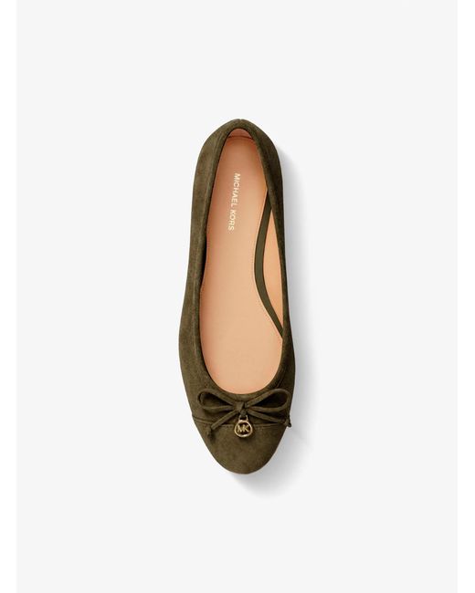 MICHAEL Michael Kors Green Mk Piper Flex Suede Ballet Flat