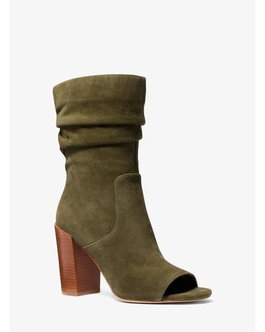 MICHAEL Michael Kors Green Mk Shayna Suede Boot