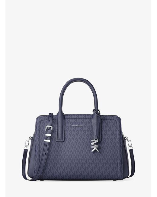MICHAEL Michael Kors Blue Laila Medium Satchel