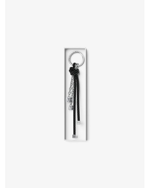 MICHAEL Michael Kors White Mk-Tone And Speckled Cord Bag Charm
