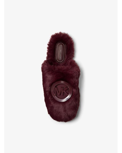 MICHAEL Michael Kors Purple Mk Ada Faux Fur Slipper