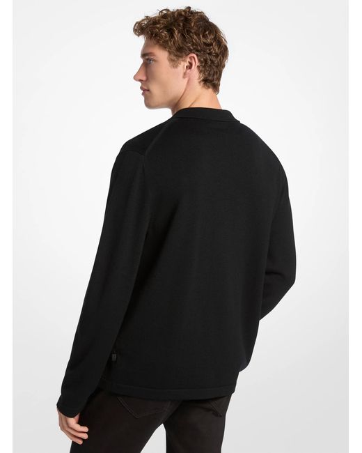 Michael Kors Black Mk Wool Shirt for men