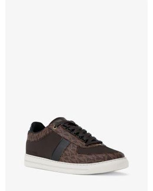Michael Kors Men's Brown Brady Mixed-Media Sneaker