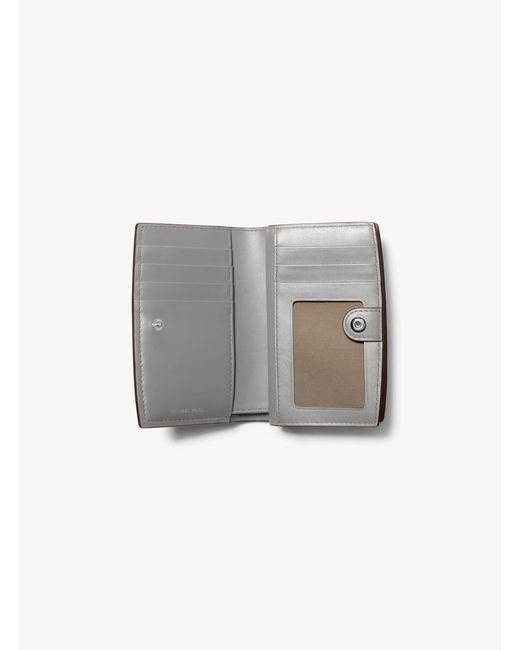 MICHAEL Michael Kors Gray Mk Bryant Medium Pebbled Leather Wallet