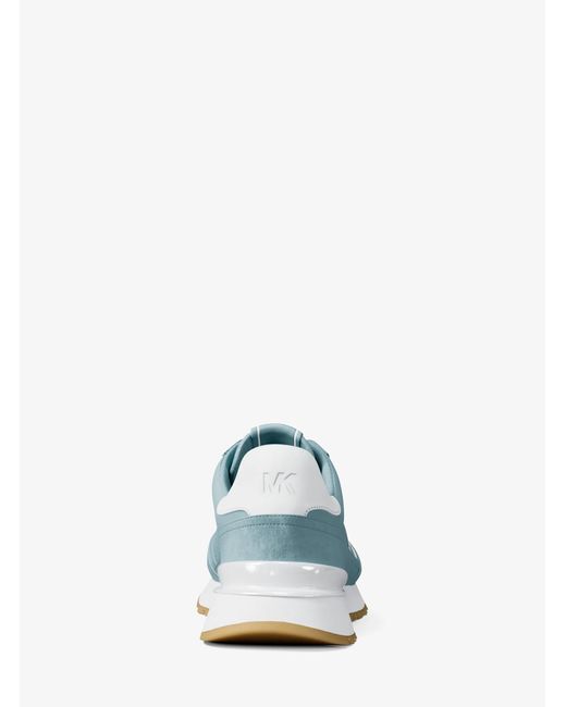 MICHAEL Michael Kors Blue Mk Nova Perforated Suede Trainer