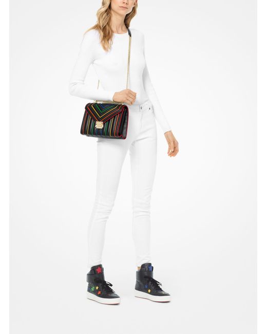 Michael kors black rainbow cheap purse