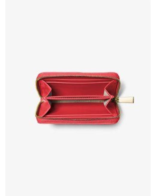 MICHAEL Michael Kors Red Mk Small Quilted Leather Wallet
