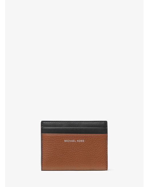 Michael Kors White Hudson Pebbled Leather Bifold Wallet for men