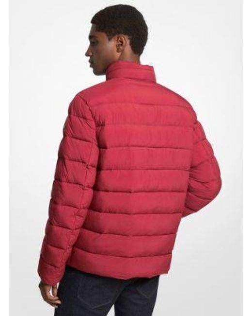 Michael Kors Red Baxter Nylon Puffer Jacket for men