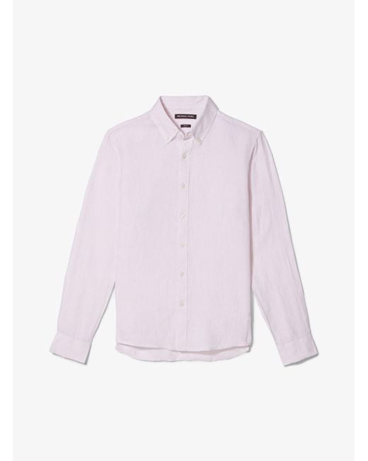 Camisa de lino Michael Kors de hombre de color White