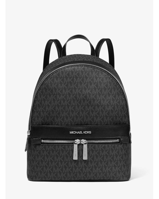 Michael Kors Kenly Medium Logo Backpack in Black | Lyst