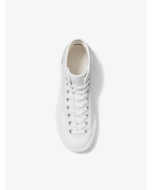 MICHAEL Michael Kors White Mk Jude Canvas High-Top Trainers