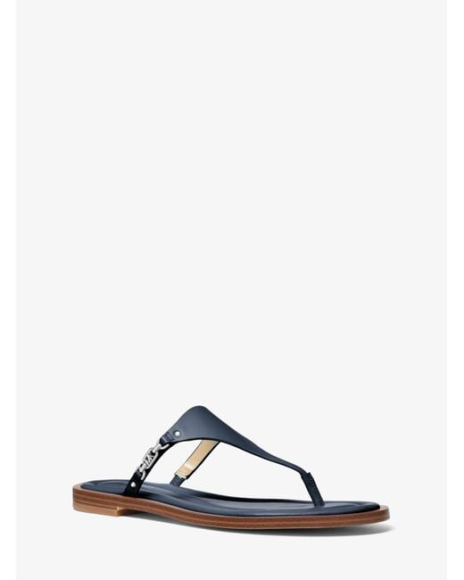 Michael kors navy blue flip cheap flops