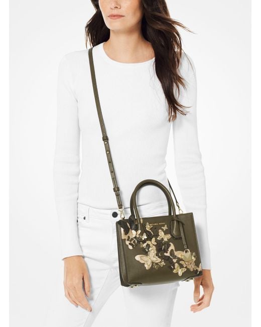 Michael Kors Mercer Medium Butterfly Embellished Leather Accordion