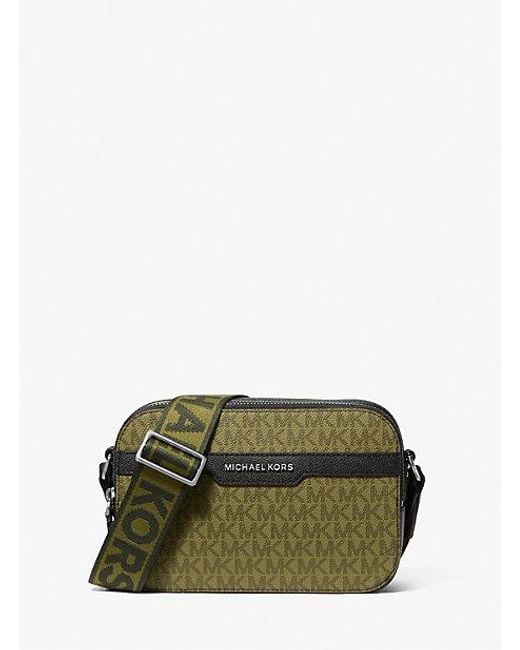 Michael Kors Green Hudson Signature Logo Camera Crossbody Bag for men