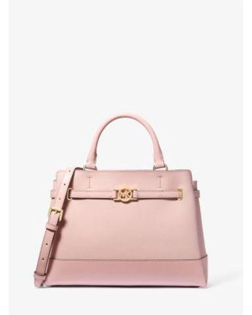 Michael Kors Pink Reed Large Pebbled Leather Satchel