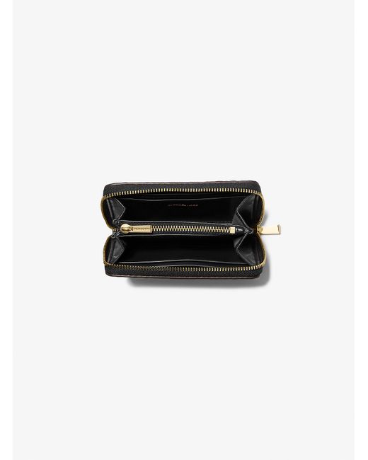 Mk Petit Portefeuille Jet Set En Cuir Effet Serpent En Relief MICHAEL Michael Kors en coloris White