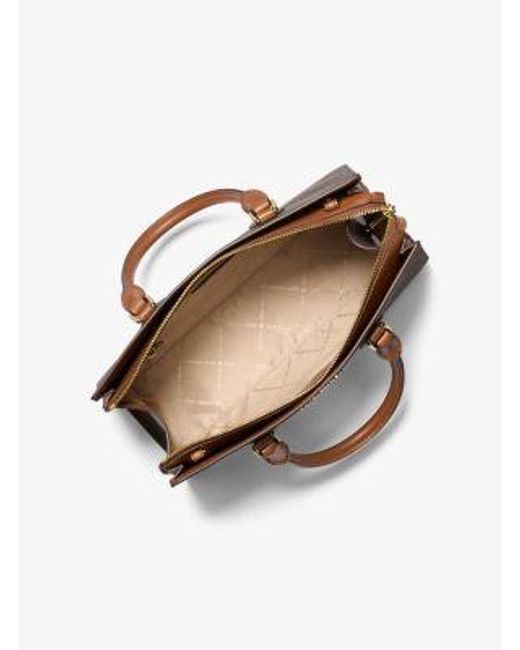 Michael Kors Brown Sheila Medium Logo Satchel