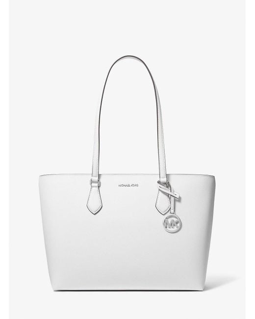 Michael Kors Outlet White Mk Sheila Large Tote Bag