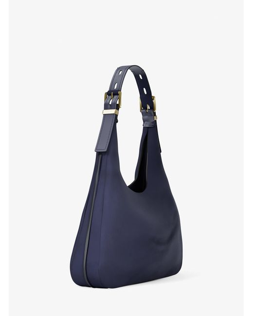 MICHAEL Michael Kors Blue Nolita Large Nubuck Hobo Shoulder Bag