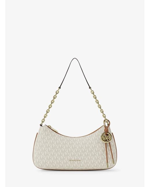 MICHAEL Michael Kors Natural Mk Nolita Medium Signature Logo Chain Pochette