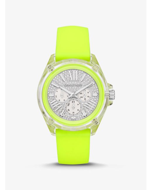Michael Kors Yellow Wren Pavé Neon Watch
