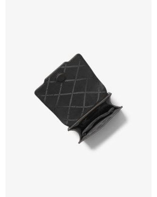 Michael Kors Black Mk Varick Leather Smartphone Crossbody Bag for men