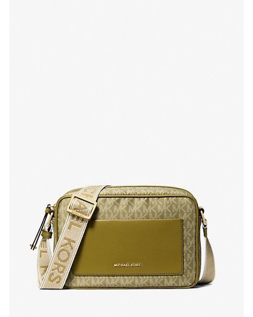 Michael Kors Green Jet Set Large Signature Logo Crossbody Bag