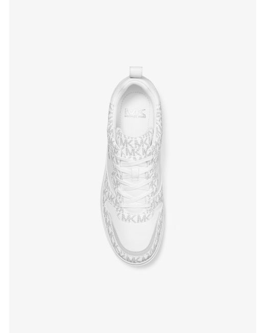 Sneaker Baxter in pelle con logo di Michael Kors in White da Uomo