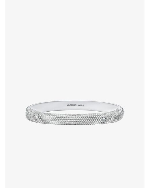 Michael Kors White Pavé Square Bangle