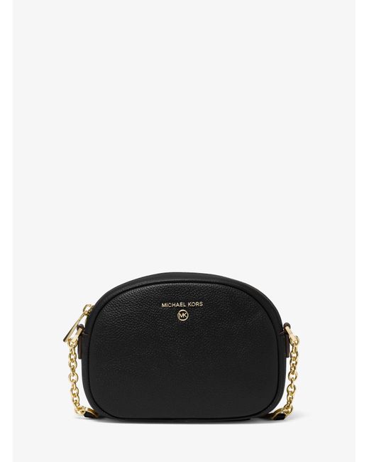 Michael Kors Jet Set Charm Small Pebbled Leather Crossbody Bag in Black