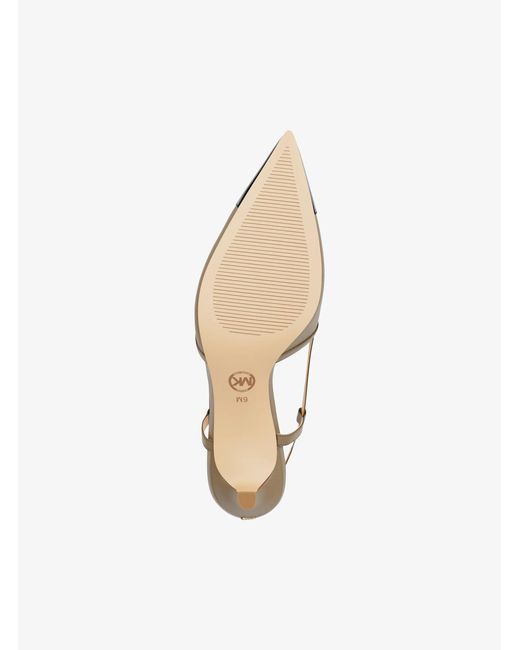 MICHAEL Michael Kors Natural Mk Alora Leather Slingback Pump