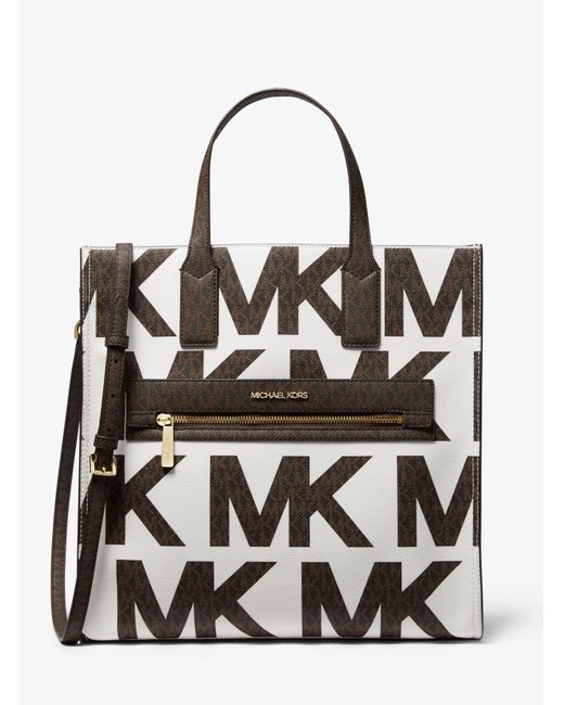 Michael Kors Multicolor Kenly Large Graphic Logo Tote Bag