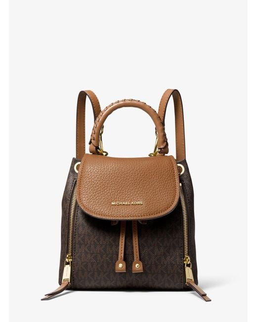 Michael Kors Viv Lg Backpack Brown/acorn