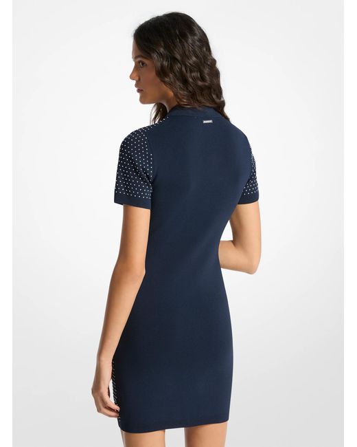 MICHAEL Michael Kors Blue Mk Studded Polo Mini Dress