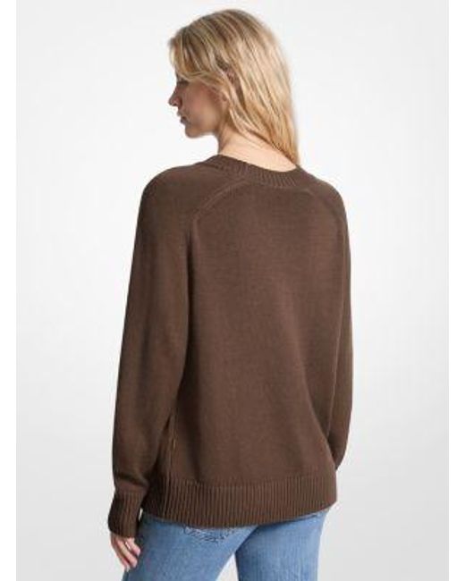 Michael Kors Brown Wool Sweater