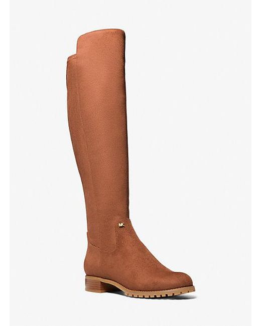 Michael kors brown and black riding boots sale