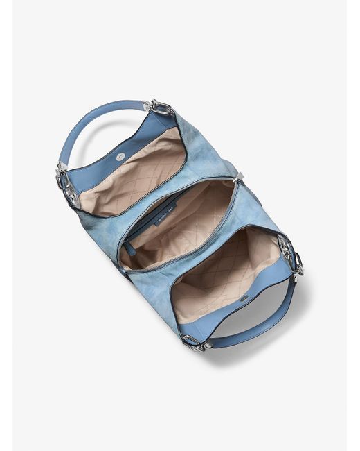 Mk Grand Sac Porté Épaule Lillie En Daim MICHAEL Michael Kors en coloris Blue