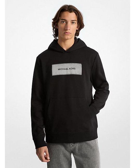 Michael Kors Black Logo Cotton Blend Hoodie for men