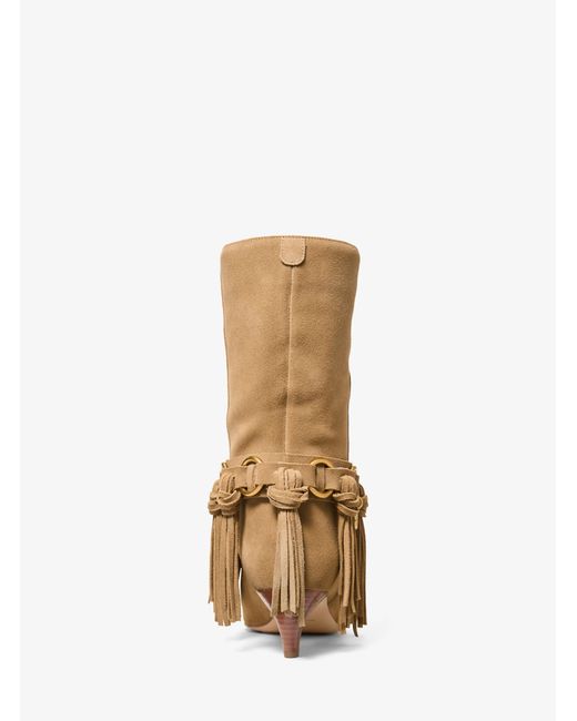 Michael Kors Natural Daniela Fringe Suede Boot