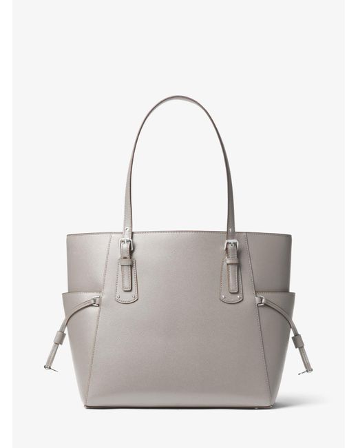 voyager small crossgrain leather tote bag