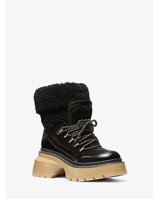 michael kors brooke mixed media boot