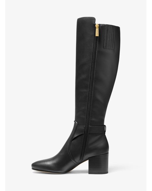 Michael kors leather riding cheap boots