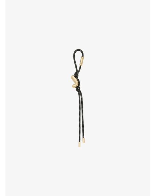 MICHAEL Michael Kors White Mk Initial-Tone And Speckled Cord Bag Charm